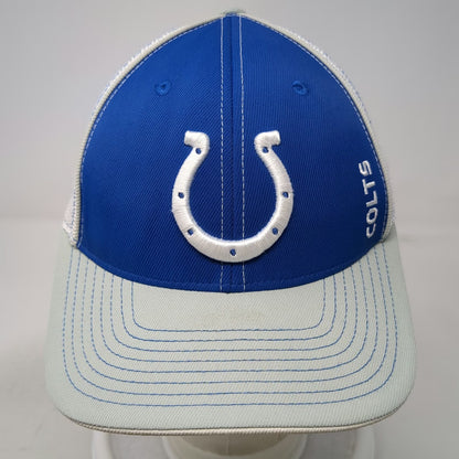 Reebok NFL Indianapolis Colts Cap Hat Blue White Gray One Size Mesh Sideline