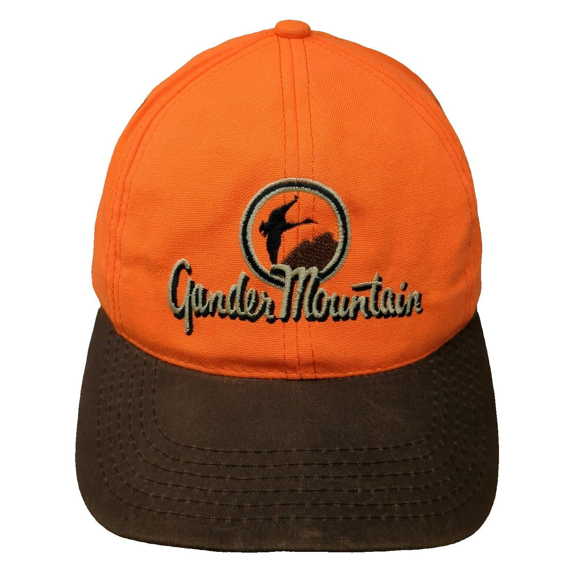 Outdoor Gander Mountain Baseball Cap Orange Brown One Size Strapback USA Hat