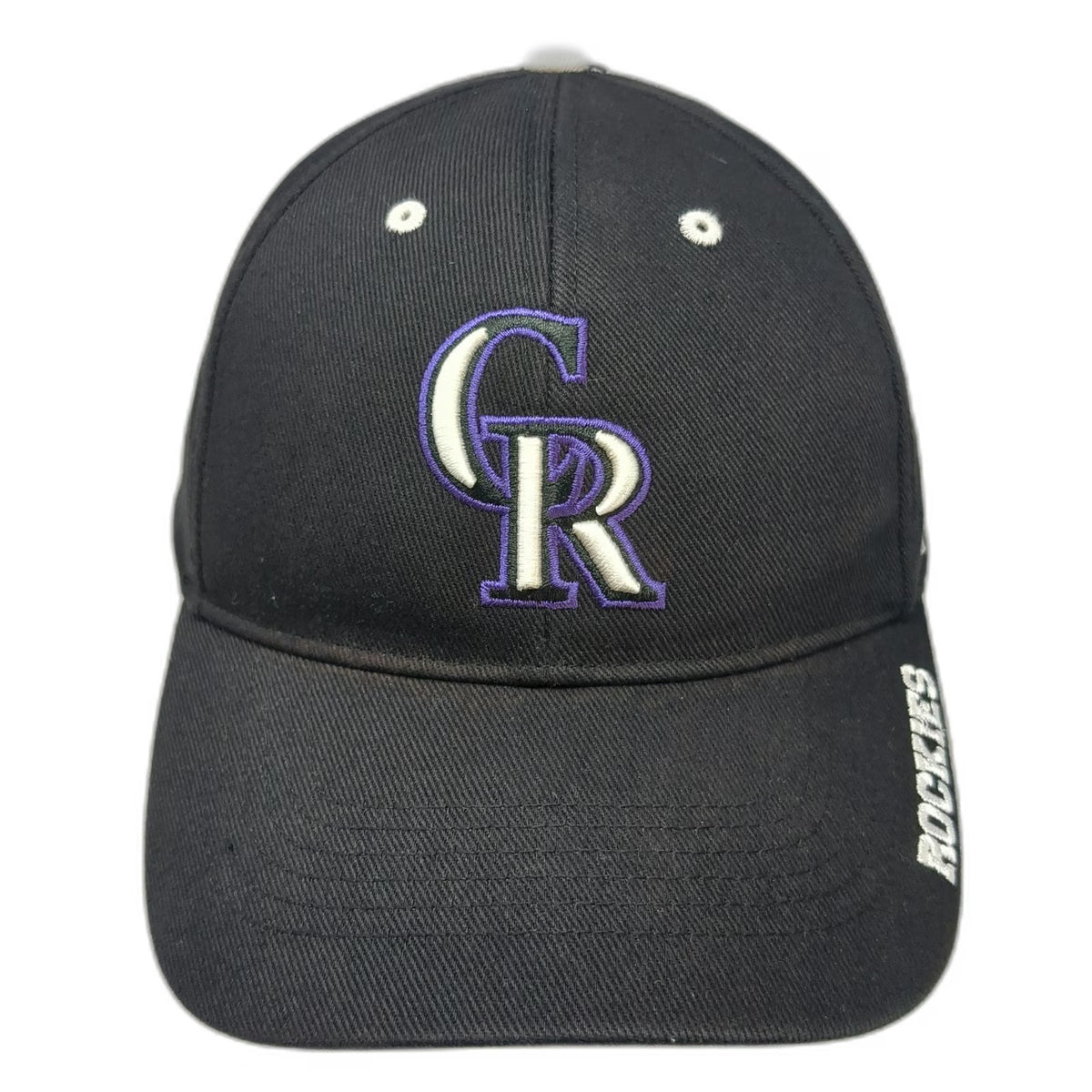 '47 MLB Colorado Rockies Baseball Cap Black Purple White One Size Strapback Hat