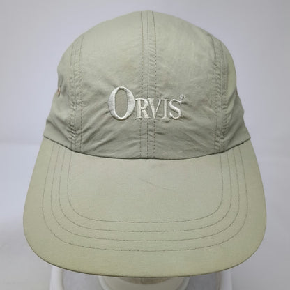 Orvis Baseball Cap Green 5 Panel Long Bill Fishing Strapback Hat Vintage