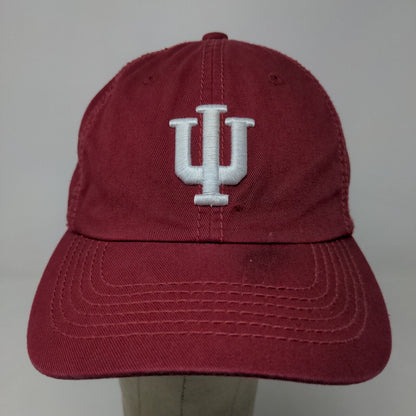 Top of the World Men's Slideback hat Red Embroidered IU Hoosiers Logo Cotton