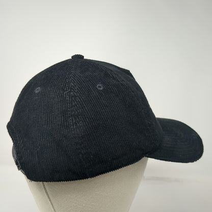 American Needle Miller High Life 5 Panel Black Hat One Size Corduroy Snapback