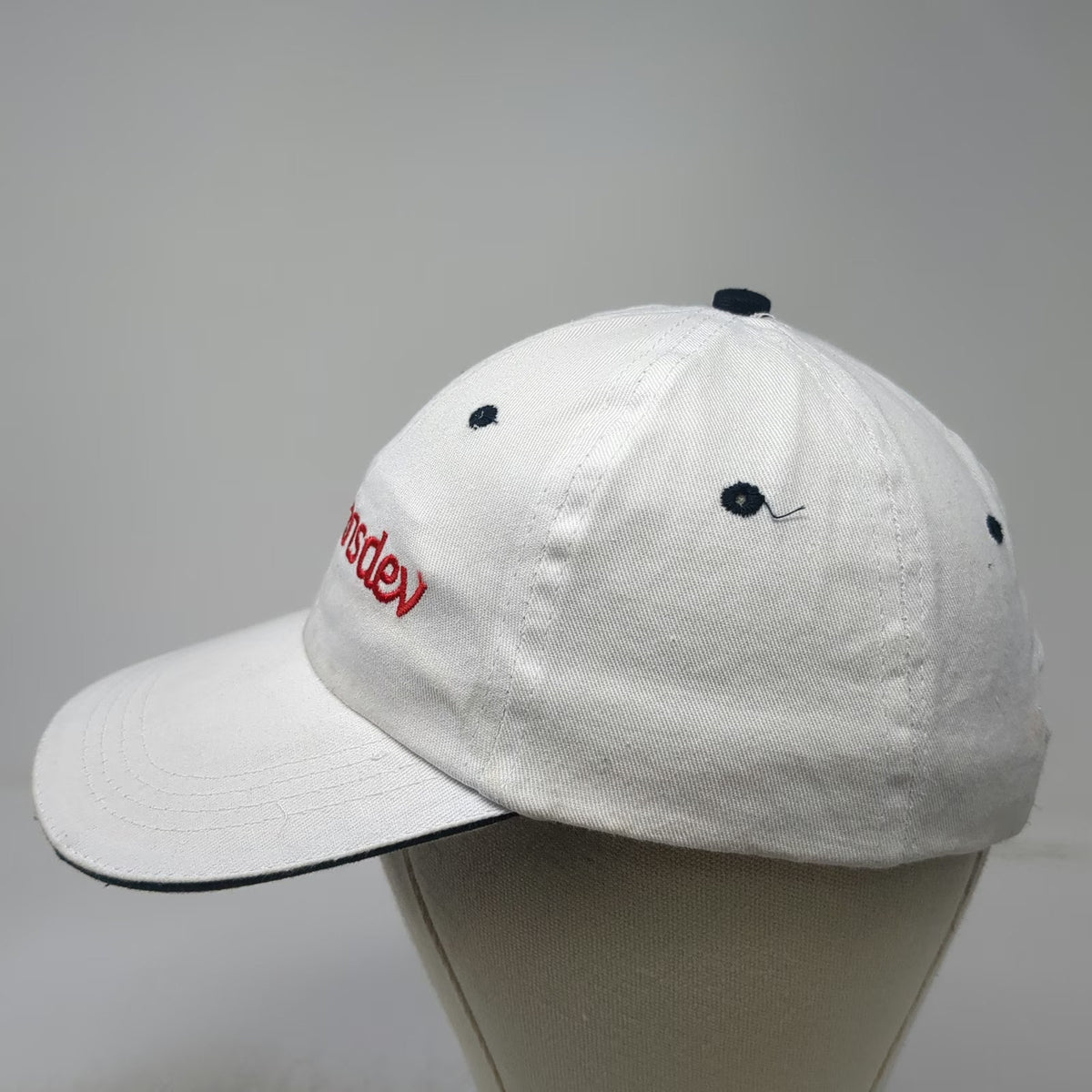 HitWear Transdev Baseball Cap White OSFM Red Embroidered Adjustable Strap Hat