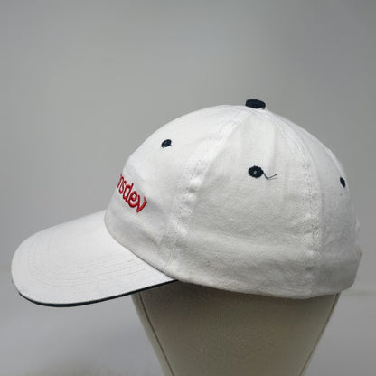 HitWear Transdev Baseball Cap White OSFM Red Embroidered Adjustable Strap Hat