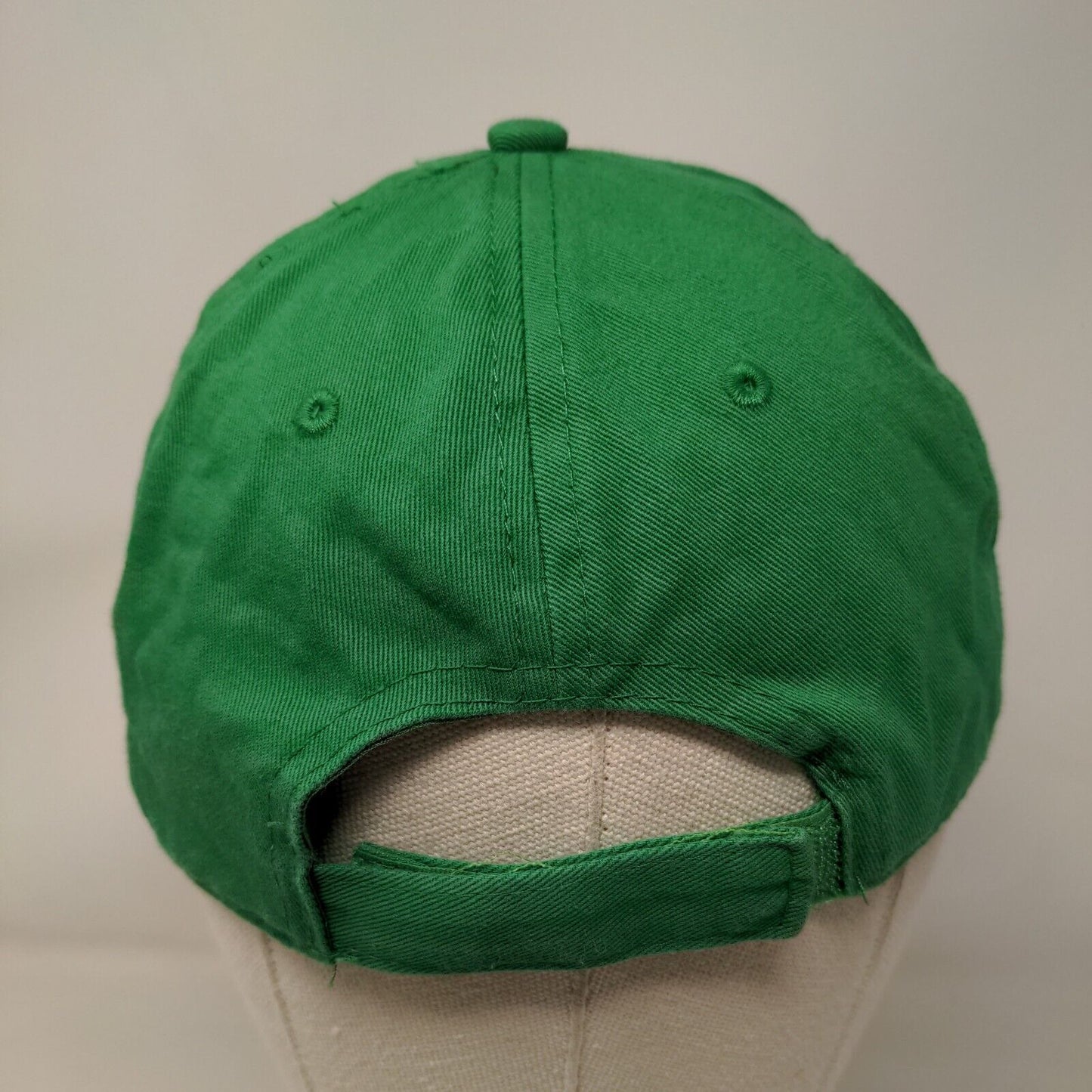 Lucky Strapback Hat Green OSFM Adjustable Embroidered 6 Panel Cotton