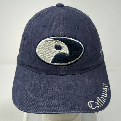 Callaway Baseball Cap Blue One Size Hawk Eye Golf Embroidered Strapback Hat Logo