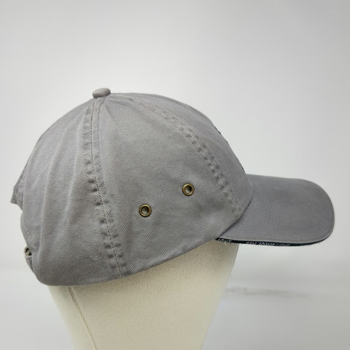 Sam Adams Light Baseball Cap Gray One Size Embroidered Logo Slideback Beer Hat