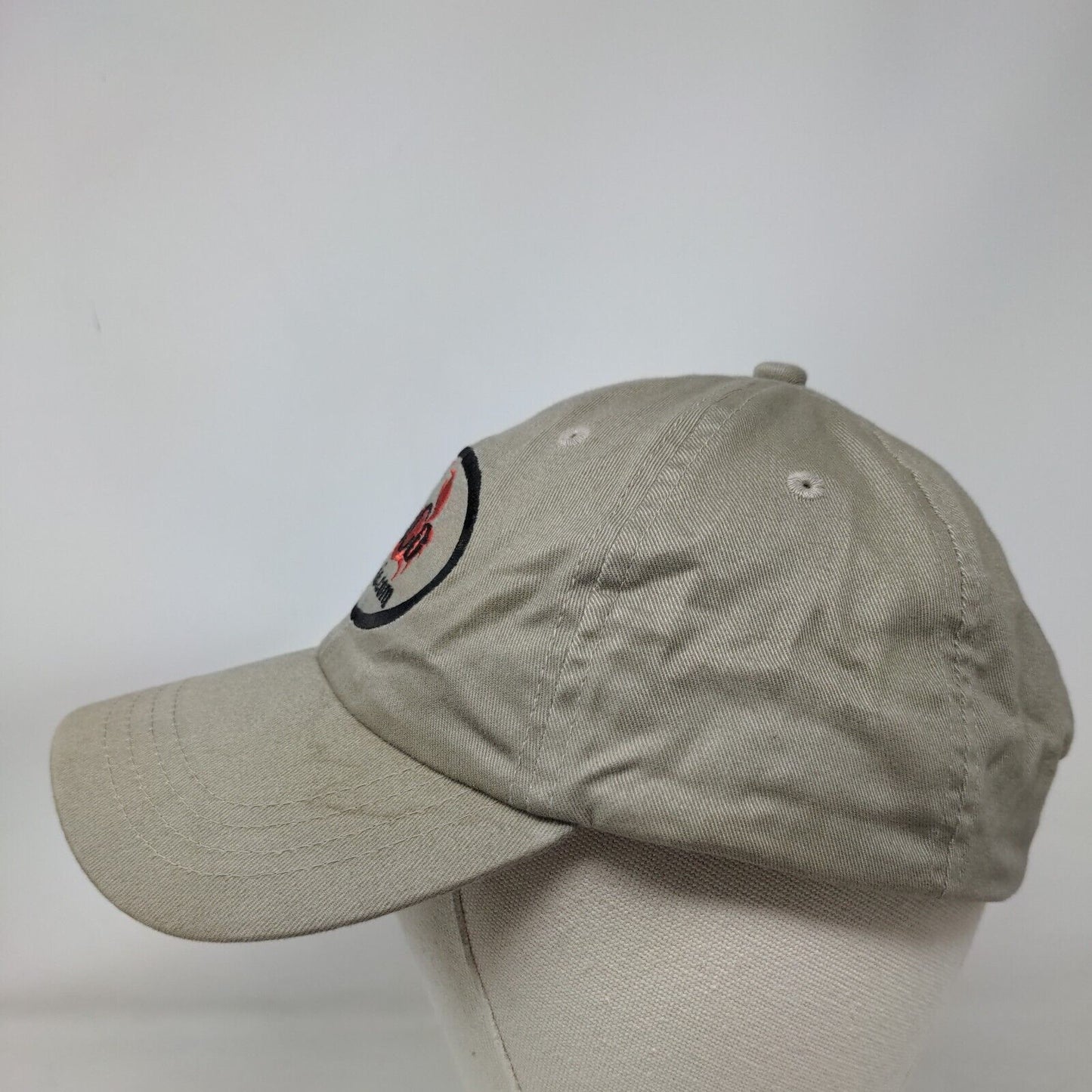 SoCo Crab Slideback Hat Tan OSFM Embroidered Adjustable 6 Panel