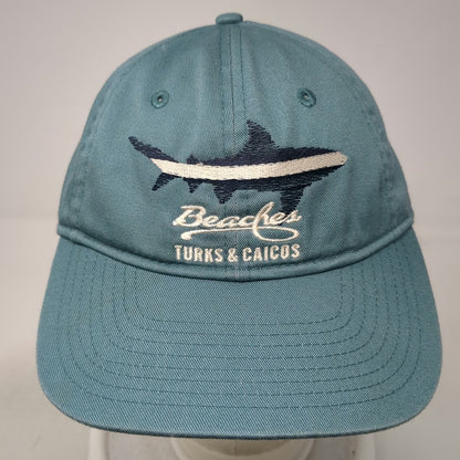 Gear Baseball Cap Blue One Size Slideback Hat Beaches Turks & Caicos Shark