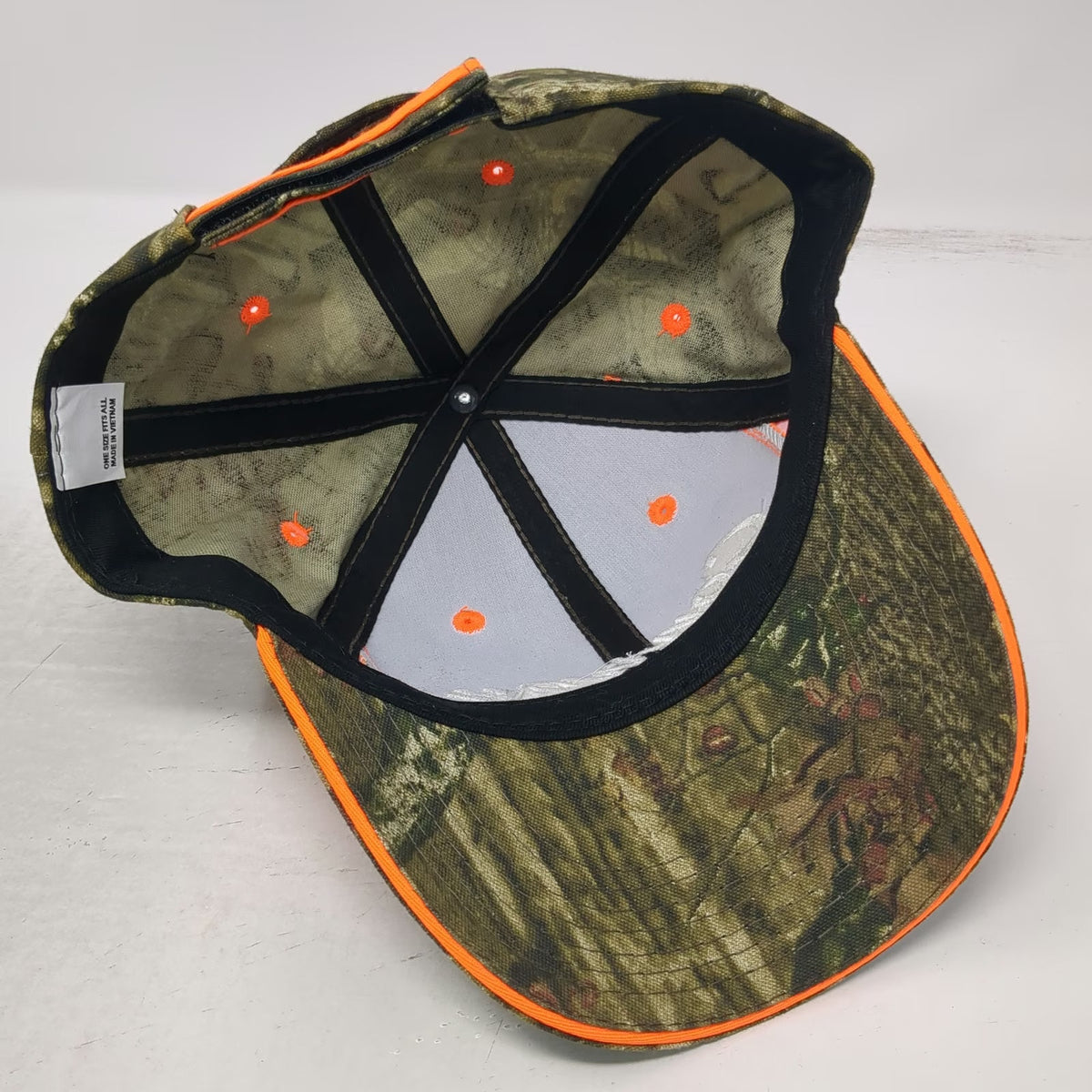 Con-way Freight Baseball Cap Green Orange One Size Mossy Oak Camo Strapback Hat
