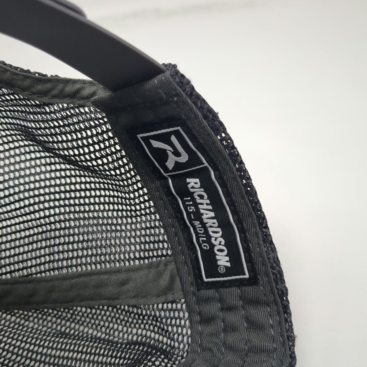 Richardson Trucker Hat Gray L Clear Choice Window Cleaning Mesh Back Snapback