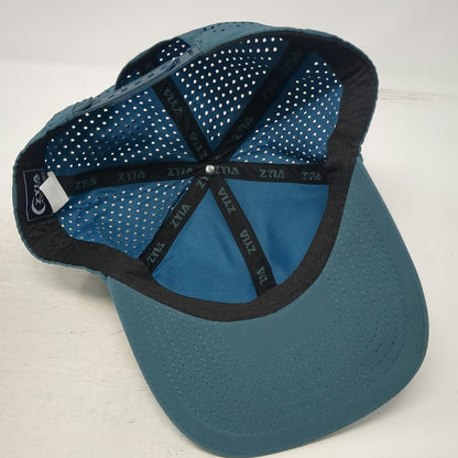 ZYIA Active Trucker Hat Blue One Size Perforated Mesh Snapback Polyester Sport