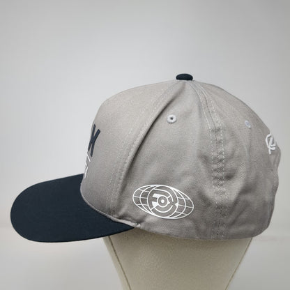 Fox 5 Panel Hat Gray Black One Size Snapback Cotton Graphic MX MFG Logo Motor