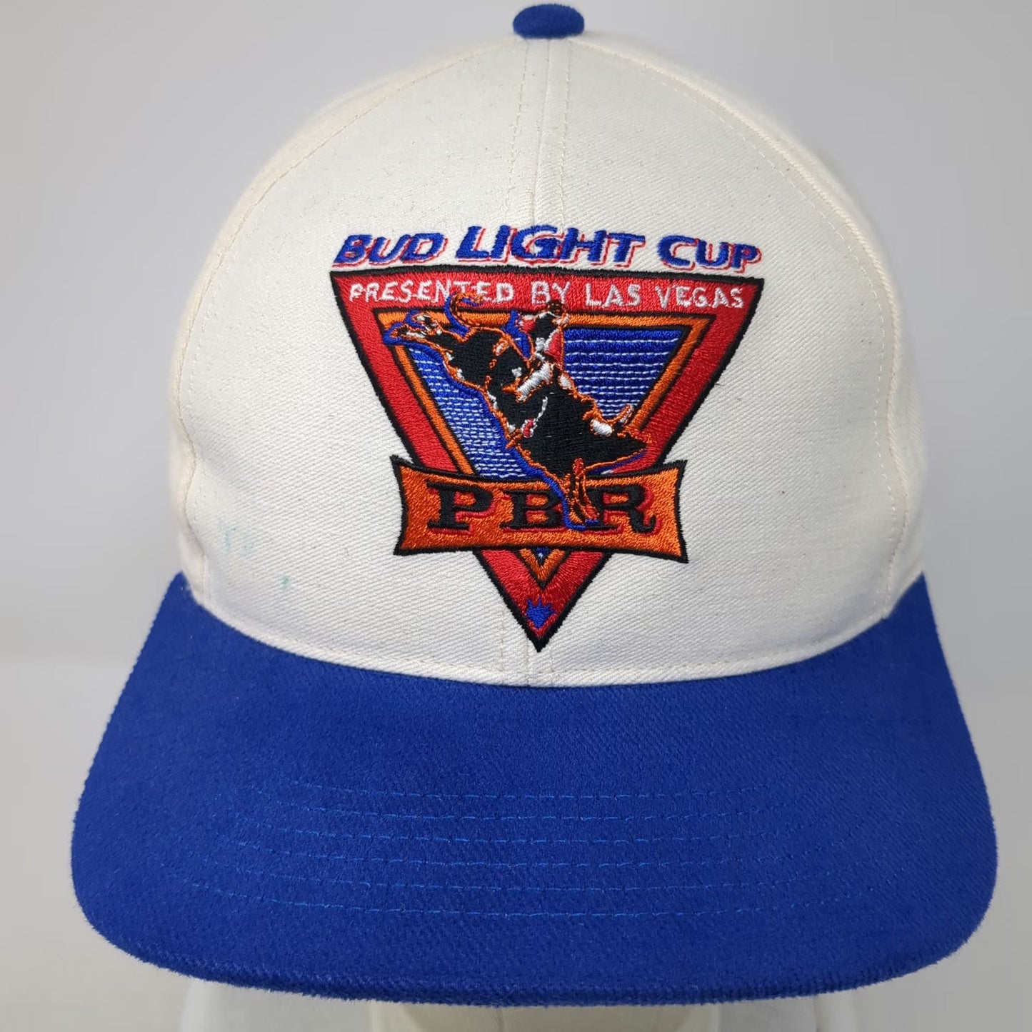 Rodeo America Snapback Hat White Blue One Size Bud Light Cup PBR Las Vegas Rodeo