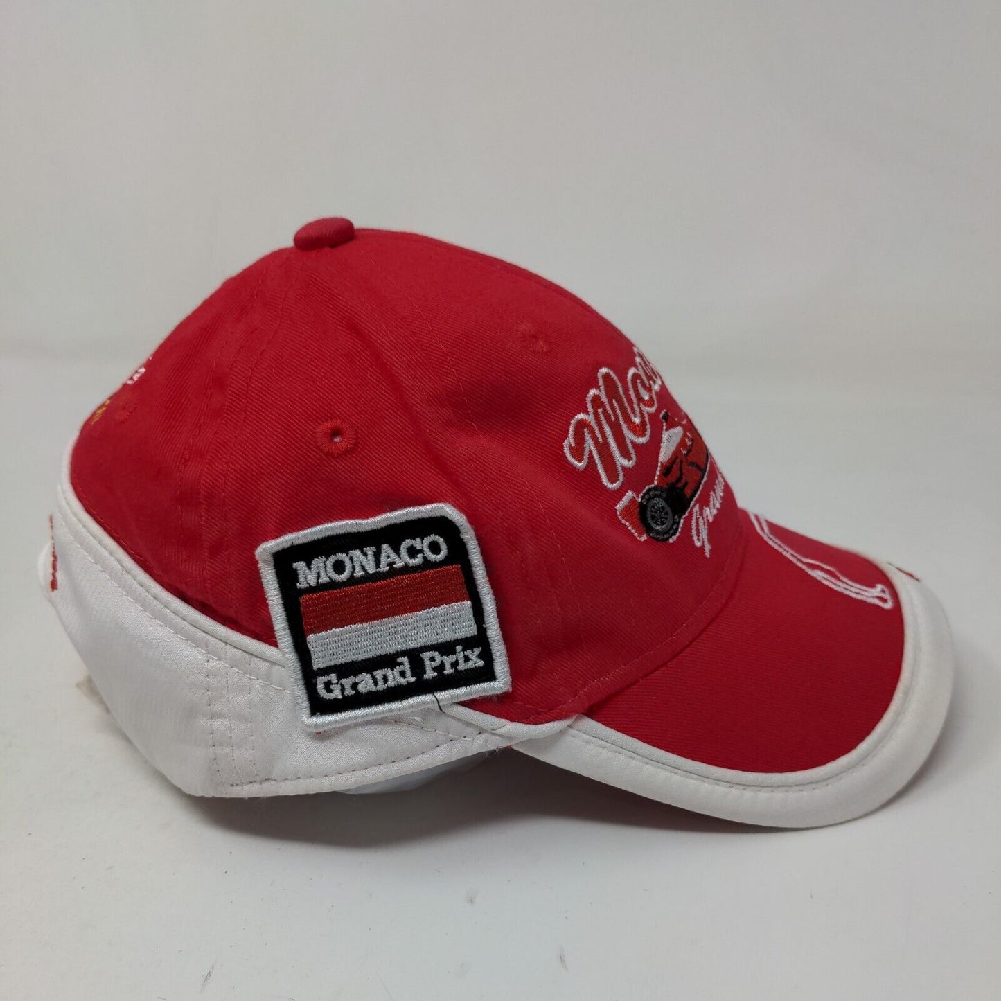 Monaco Grand Prix Boy's Strapback Hat Red White 50 Junior World Champion Logo