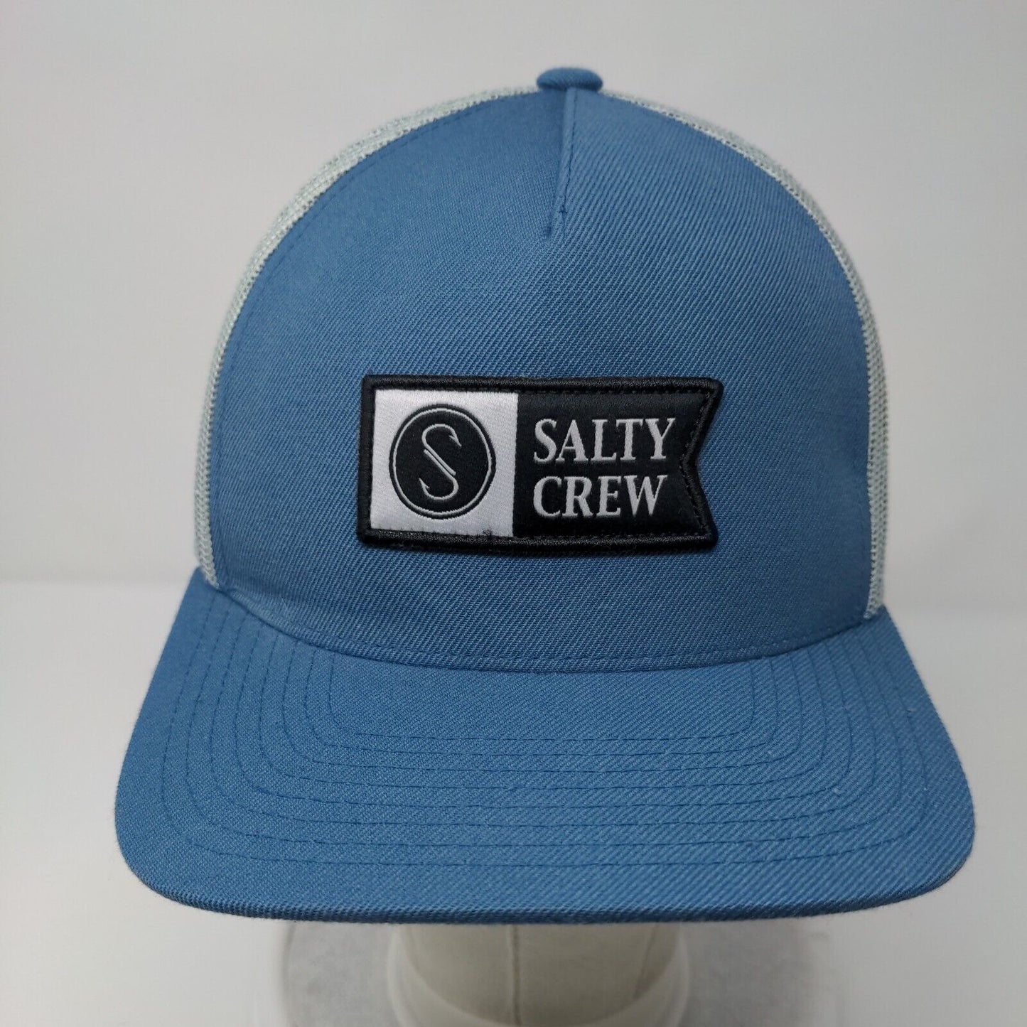 Salty Crew Snapback Trucker Hat Blue OSFM Adjustable Mesh Back 6 Panel