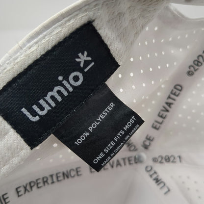 Lumio Trucker Hat White One Size Perforated Snapback Home Experience Elevated
