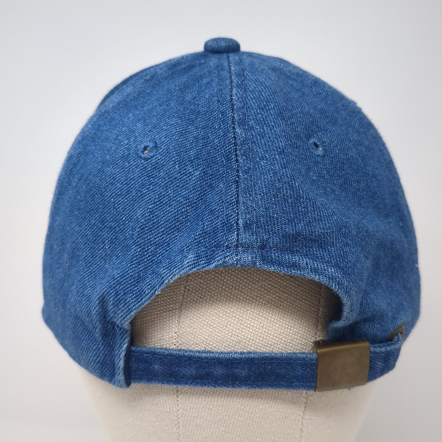 Just Married Slideback Hat Blue One Size Adjustable Embroidered Denim