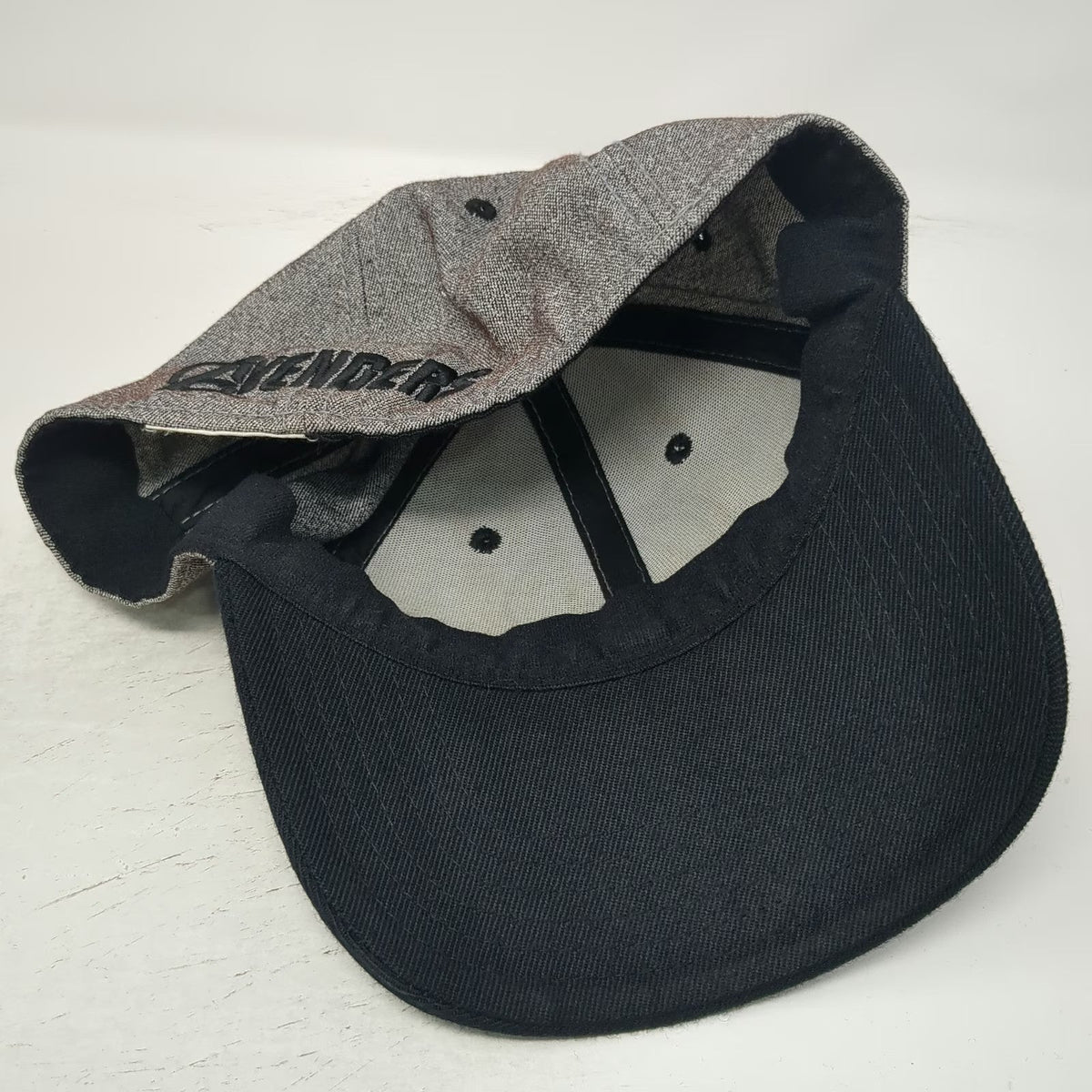 Marvel Baseball Cap Gray Black One Size Avengers Logo Heathered Crown Hat
