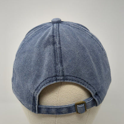 Lacrosse Slideback Hat Blue One Size Adjustable 6 Panel Distressed Cotton