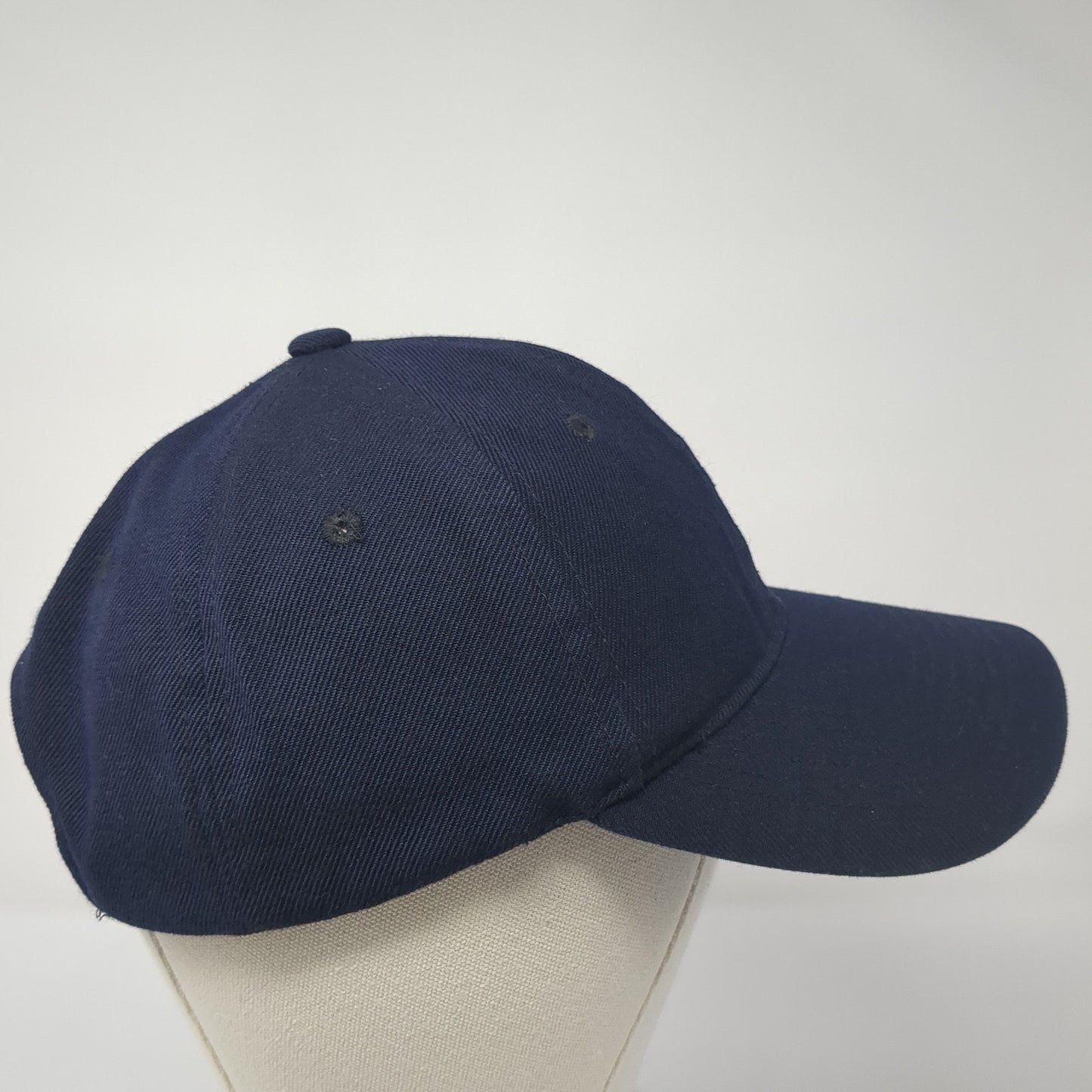 Lids Strapback Baseball Cap Blue One Size Adjustable Vented Holes 6 Panel Blank