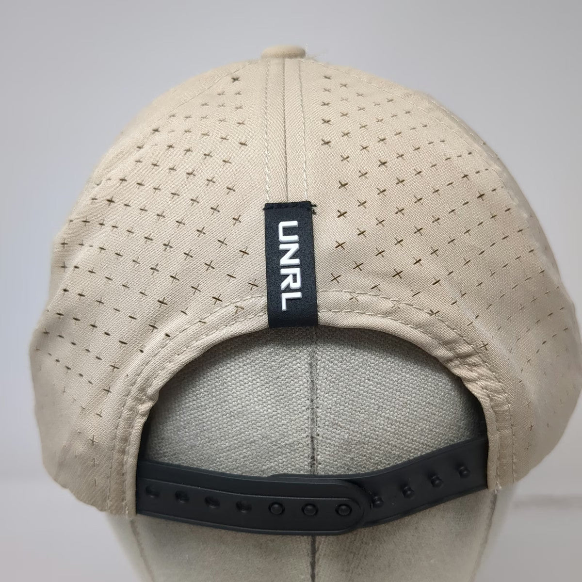 UNRL Trucker Hat Beige One Size Saint Paul Supply Co Perforated Snapback Black