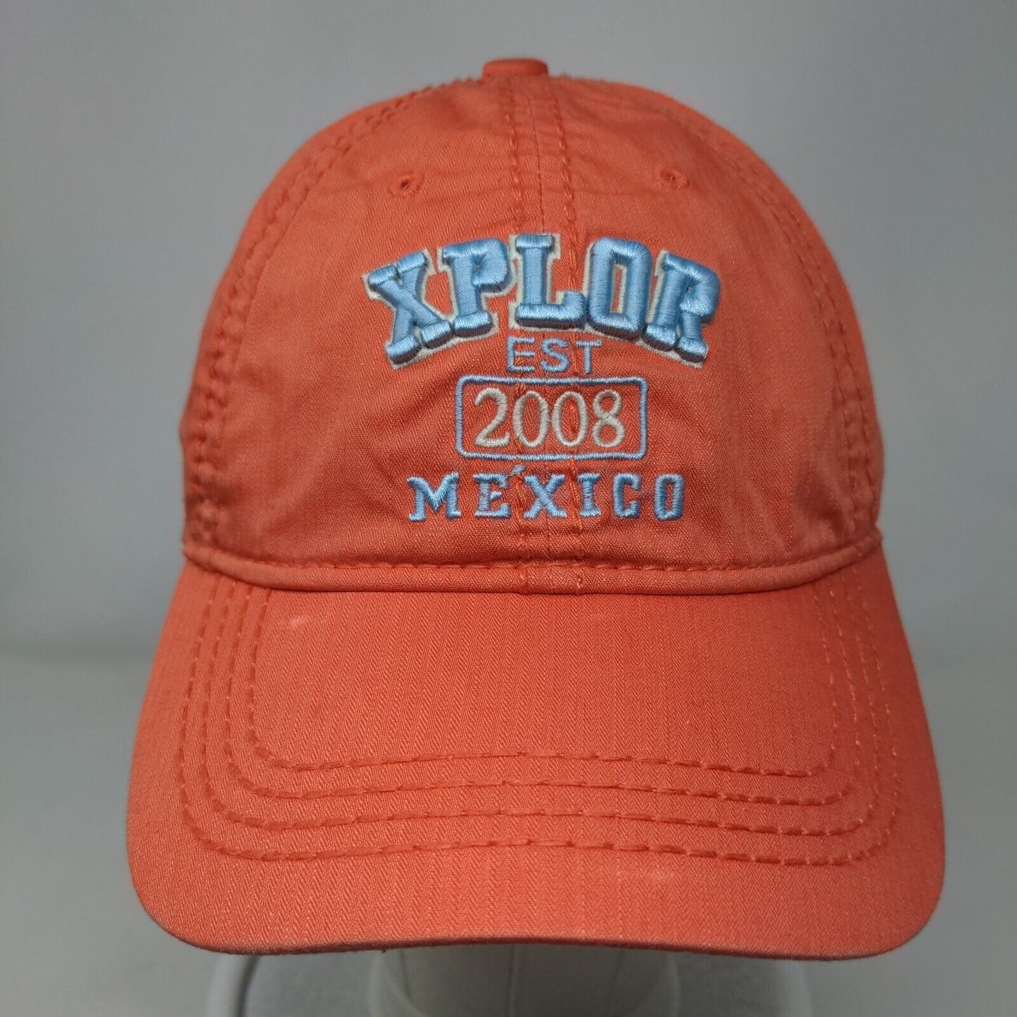 Xplor Mexico Est 2008 Strapback Hat Orange One Size Adjustable Jacobson Hat