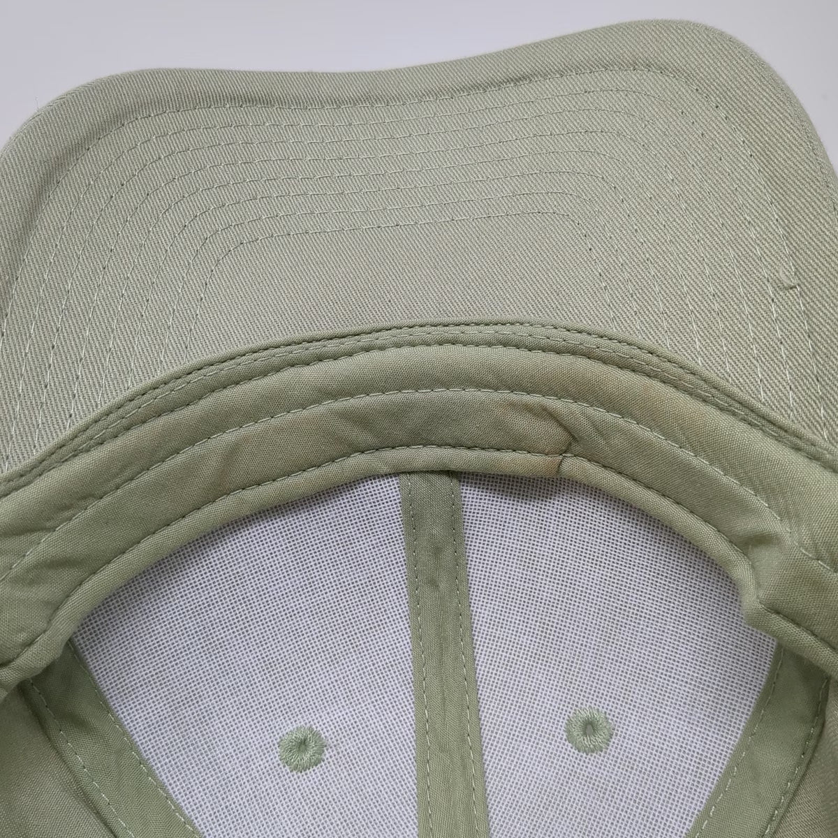 H&M Baseball Cap Green OSFM Plain Cotton Adjustable Slideback Hat Solid Blank