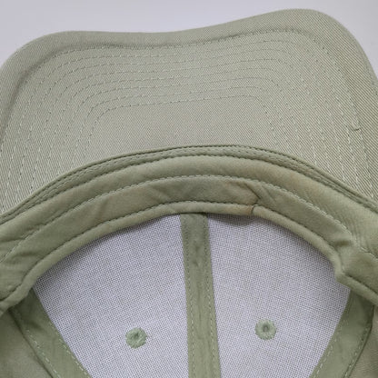 H&M Baseball Cap Green OSFM Plain Cotton Adjustable Slideback Hat Solid Blank