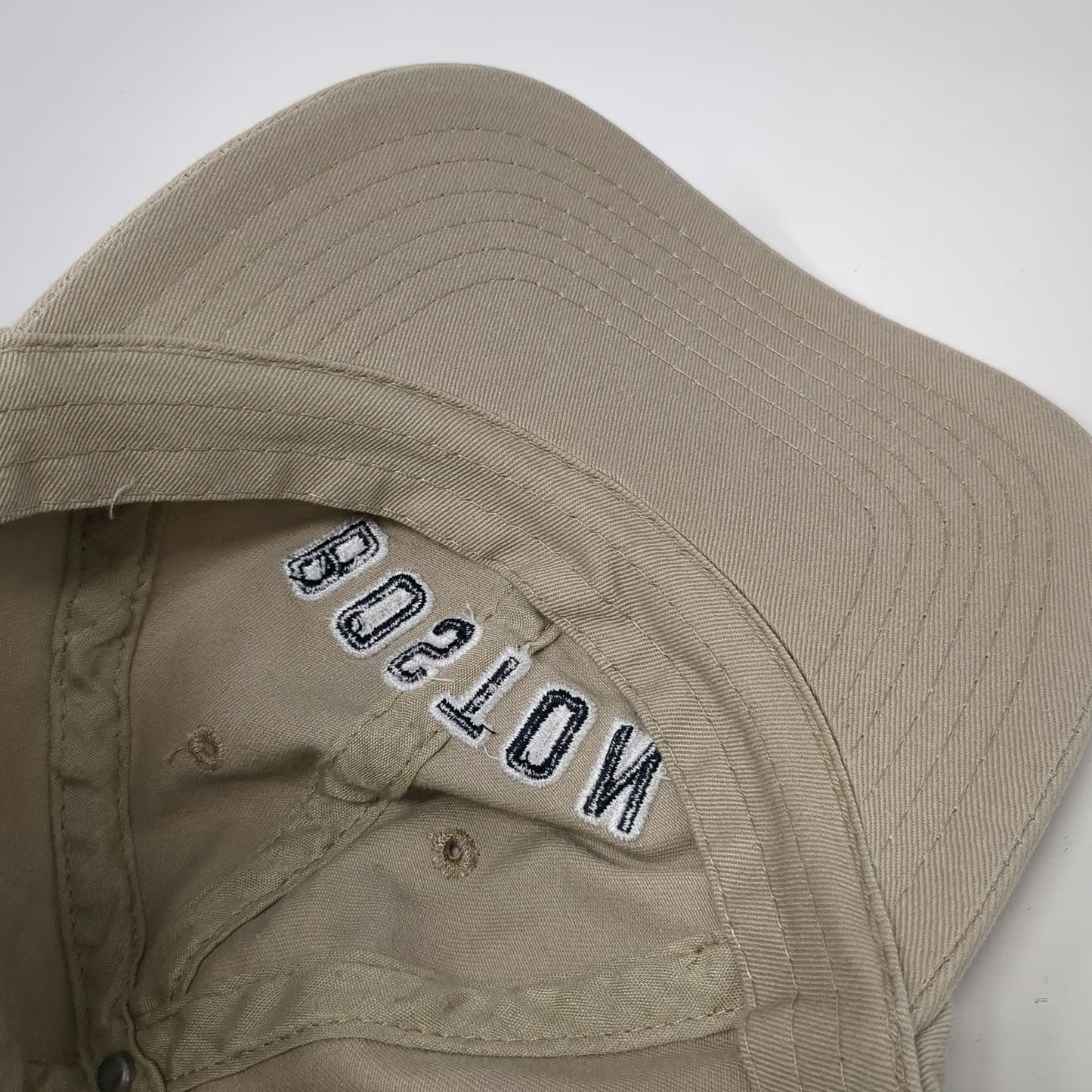 by elidan Baseball Cap Beige One Size Boston Est 1630 Embroidered Cotton Hat