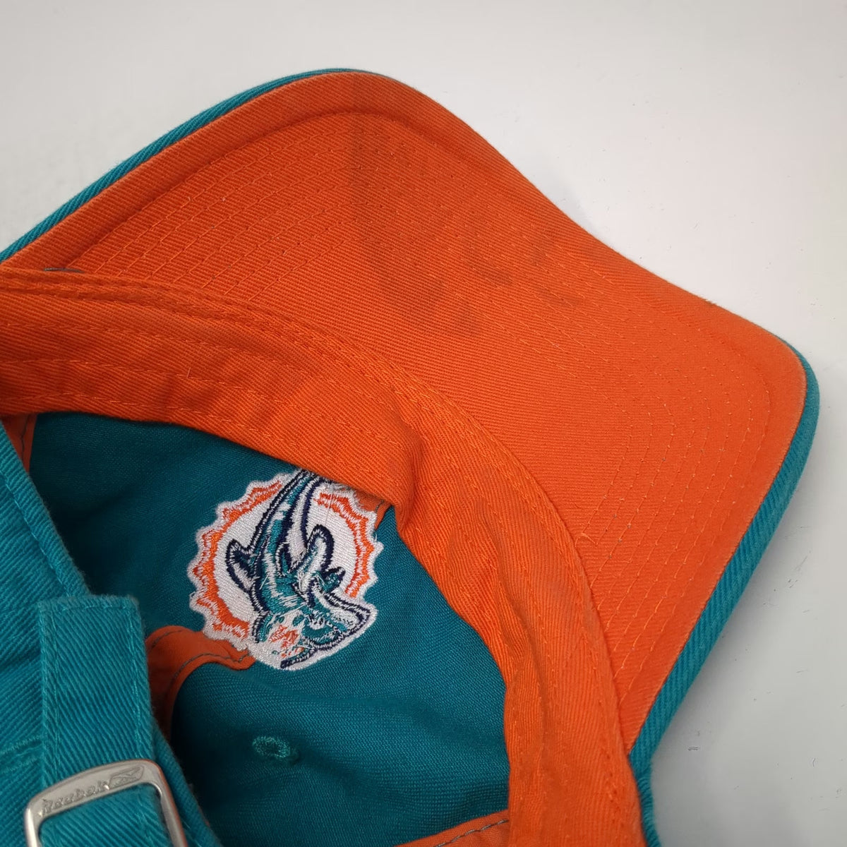 Miami Dolphins NFL Reebok Cap Blue Orange One Size Slideback Embroidered Hat