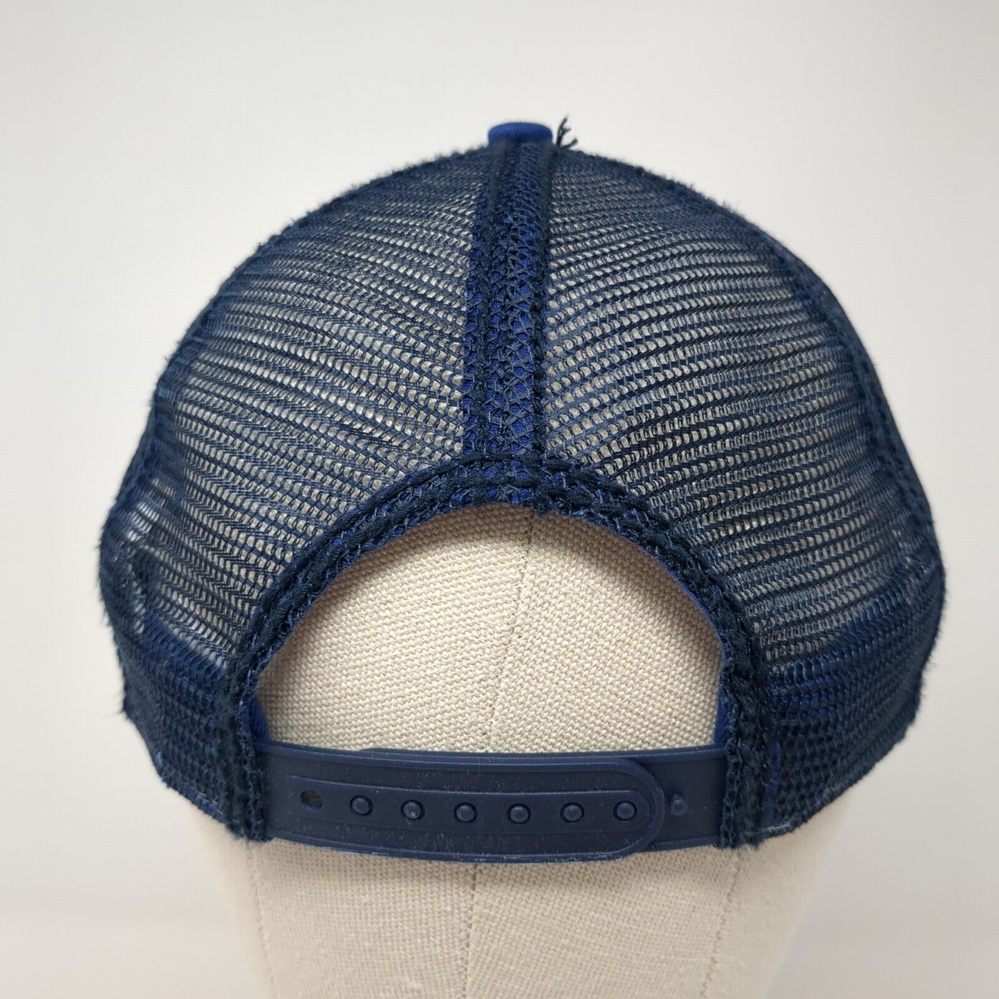 Bud Light Snapback Trucker Hat Blue One Size Adjustable Embroidered Mesh Back