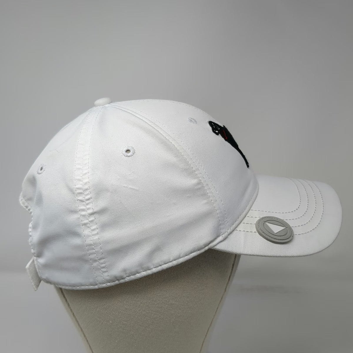 Ahead Baseball Cap White One Size Performance Embroidered Dog Strapback Hat