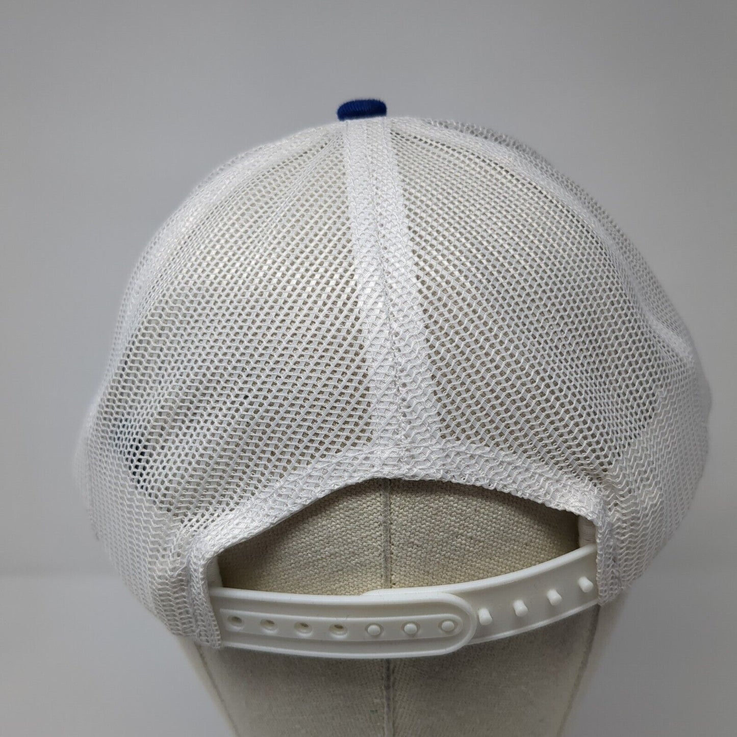 Bushland Roofing & Solar Snapback Trucker Hat Blue OS Mesh Back Port Authority