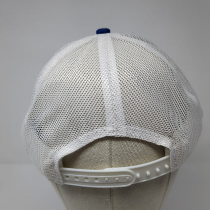 Bushland Roofing & Solar Snapback Trucker Hat Blue OS Mesh Back Port Authority