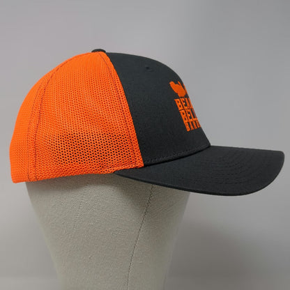Richardson Baseball Cap Black XL Beards & Bellies Barbecue Orange Mesh Back Hat