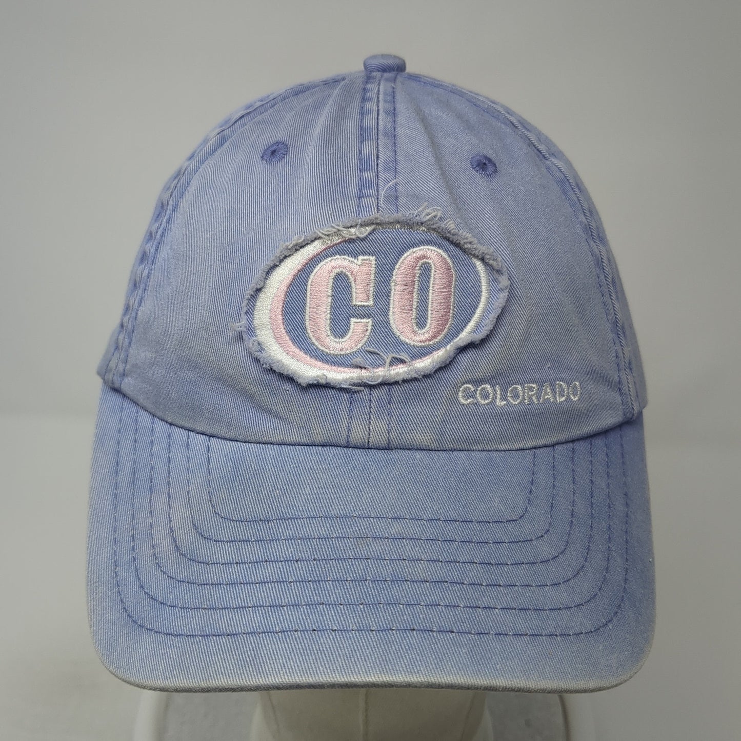 Colorado Strapback Baseball Cap Blue One Size Adjustable Embroidered Jhats