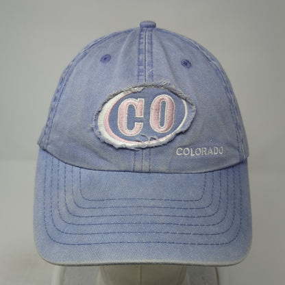 Colorado Strapback Baseball Cap Blue One Size Adjustable Embroidered Jhats