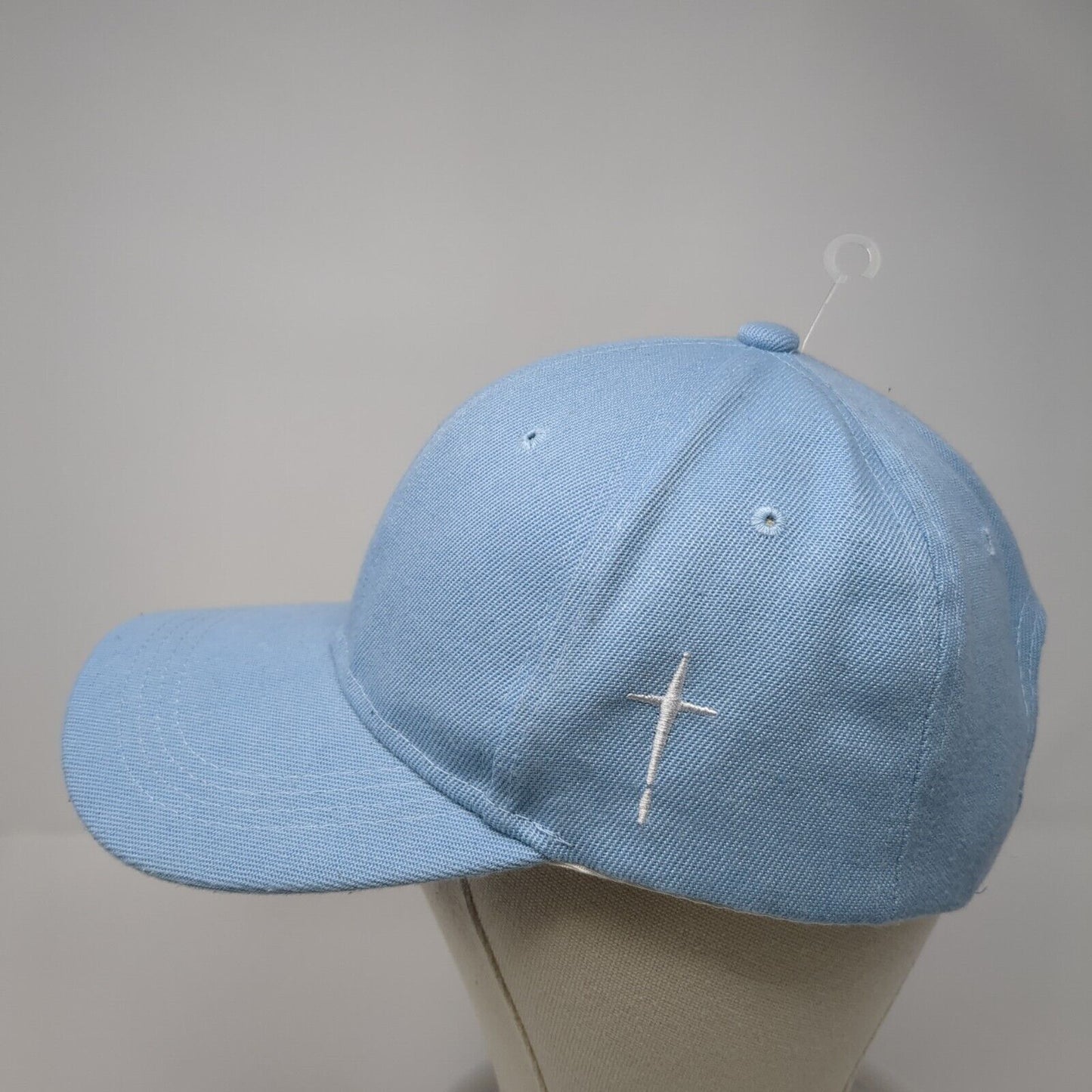 Unbranded Slideback Baseball Cap Blue One Size Adjustable Embroidered Blank