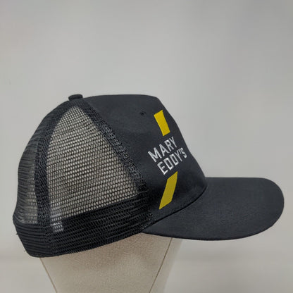 Mary Eddy's Snapback Mesh Back Trucker Hat Black One Size Embroidered