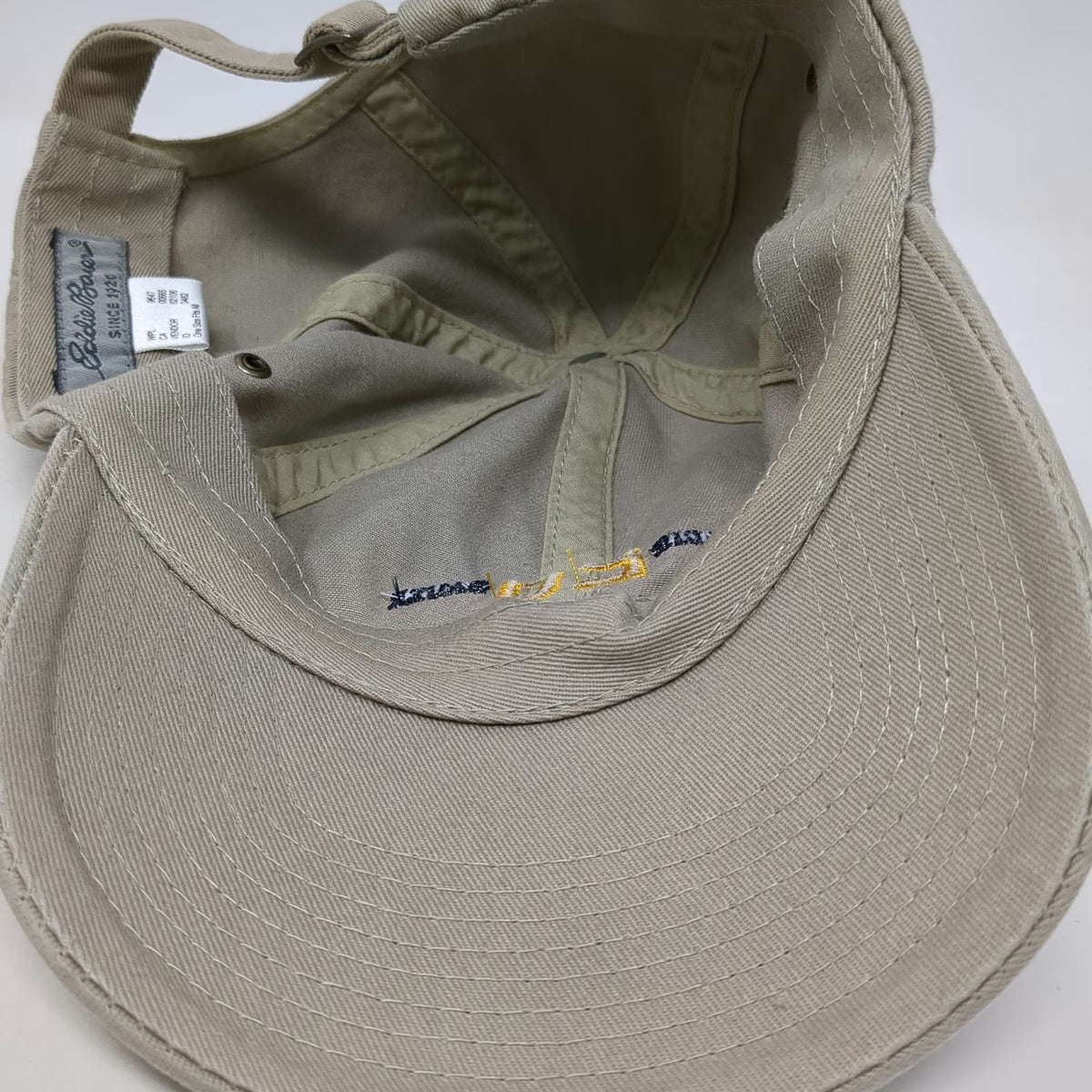 Eddie Bauer Baseball Cap Beige OSFM Athletics 20 Embroidered Cotton Slideback