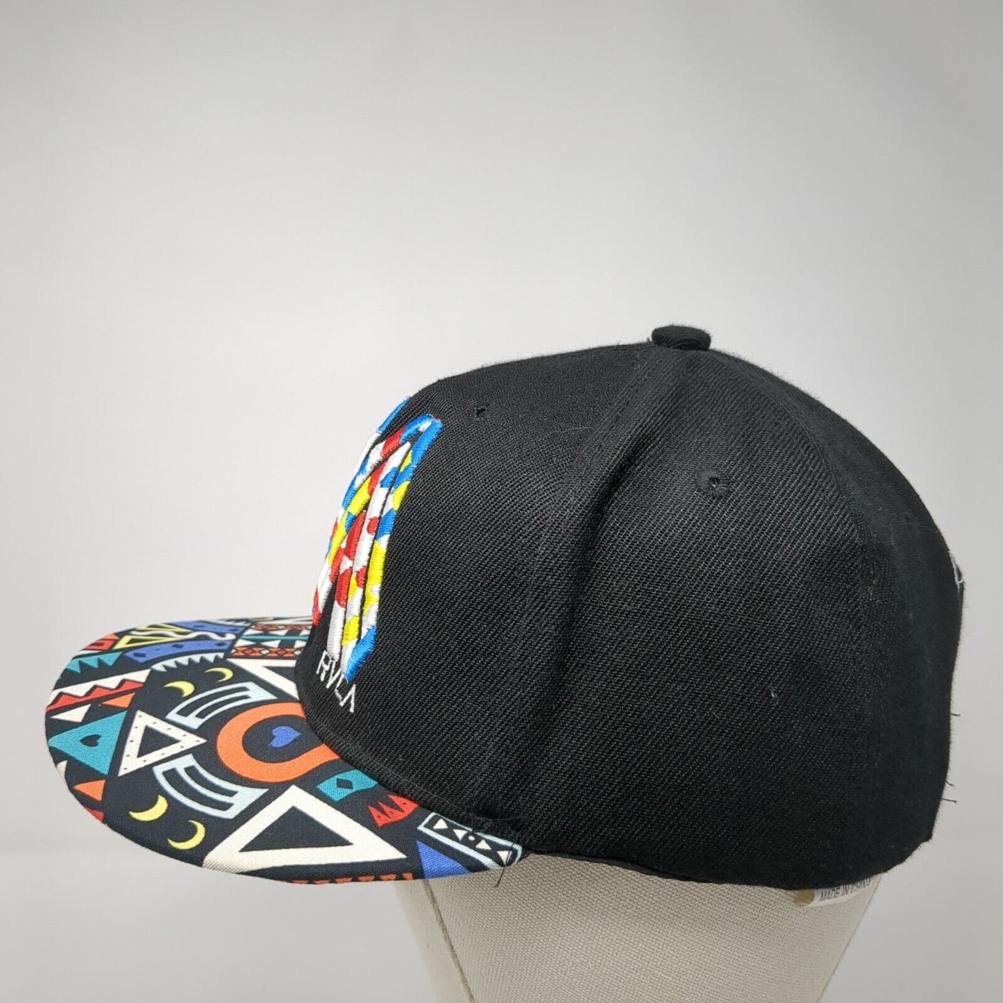 VA RVCA Snapback Hat Multicolor One Size Adjustable Embroidered Colorful