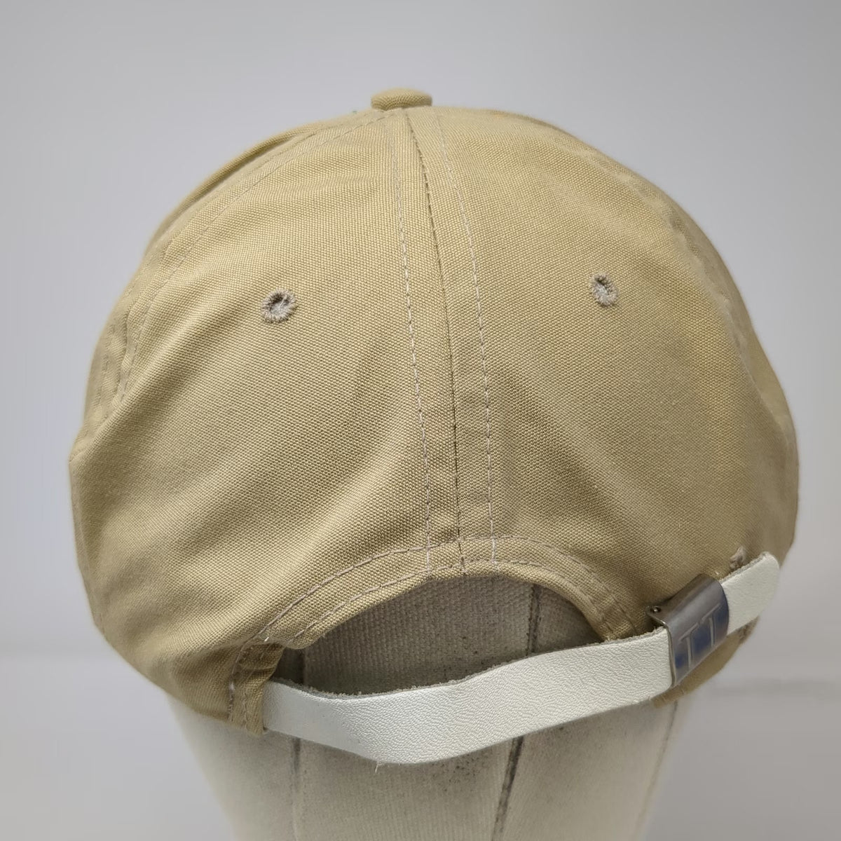 Towntalk Trucker Beige Hat One Size Rope Green Underbrim Slideback Made USA