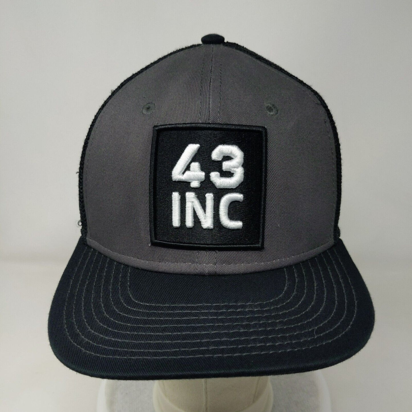 43 Inc Snapback Mesh Back Trucker Hat Black OSFM Adjustable Mission 43