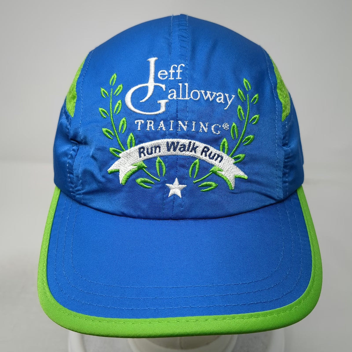 Leslie Jordan Baseball Cap Blue One Size Performance Mesh Training Marathon Hat