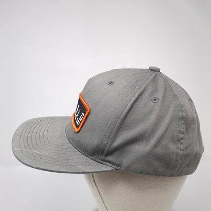 World Cycle & XC Ski Patch Snapback Hat Gray One Size Solid Adjustable