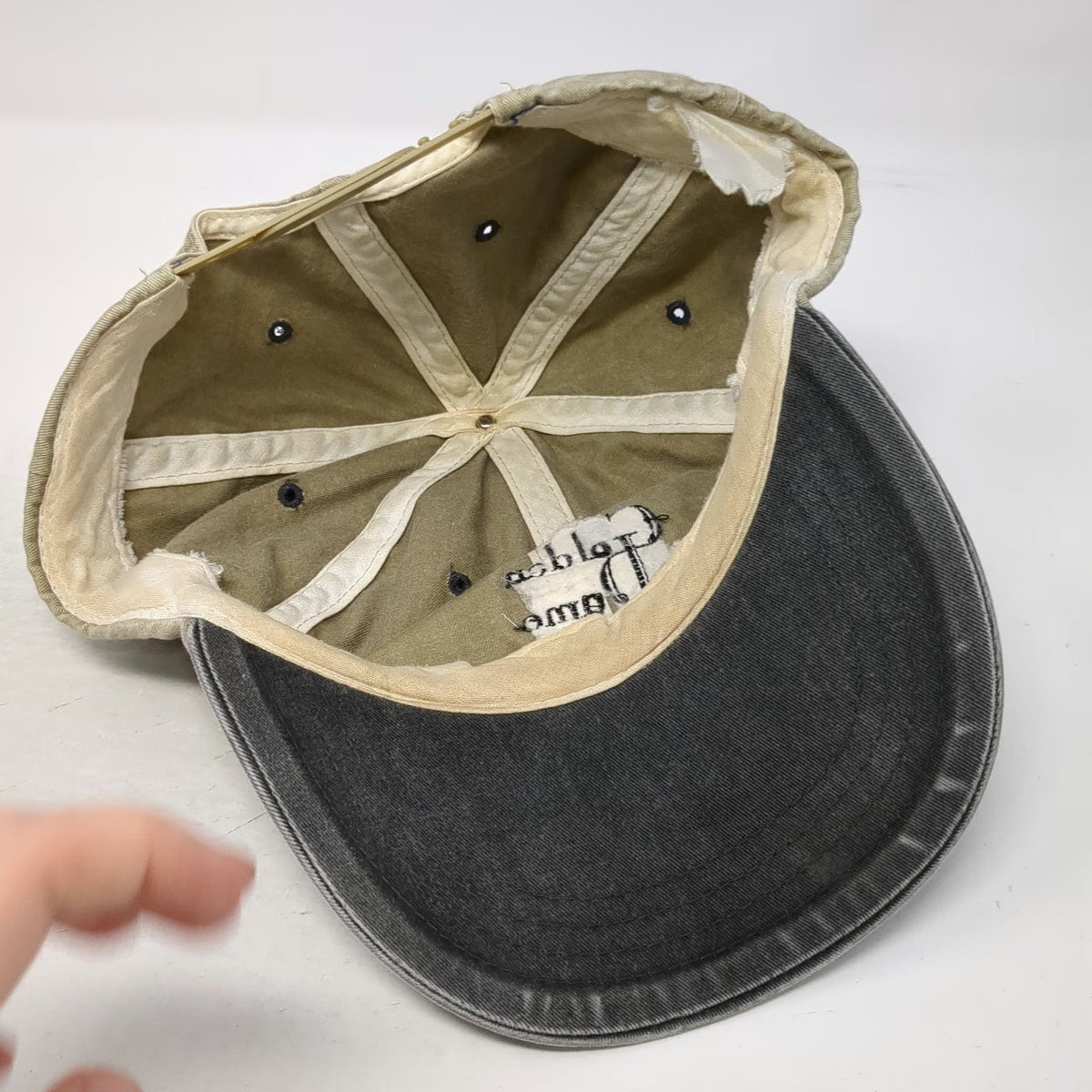 American Needle Snapback Beige One Size Golden Dome Brewing Co Two Tone Hat
