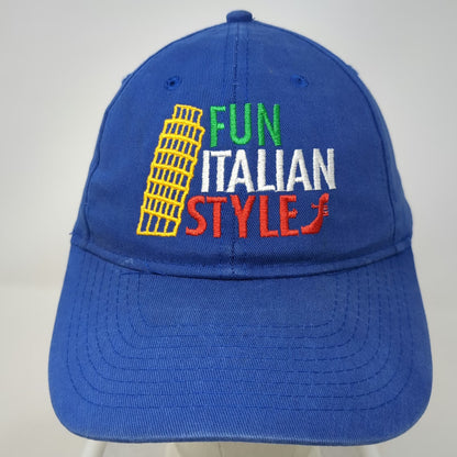 KC Blue Baseball Cap Fun Italian Style Leaning Tower of Pisa One Size Hat