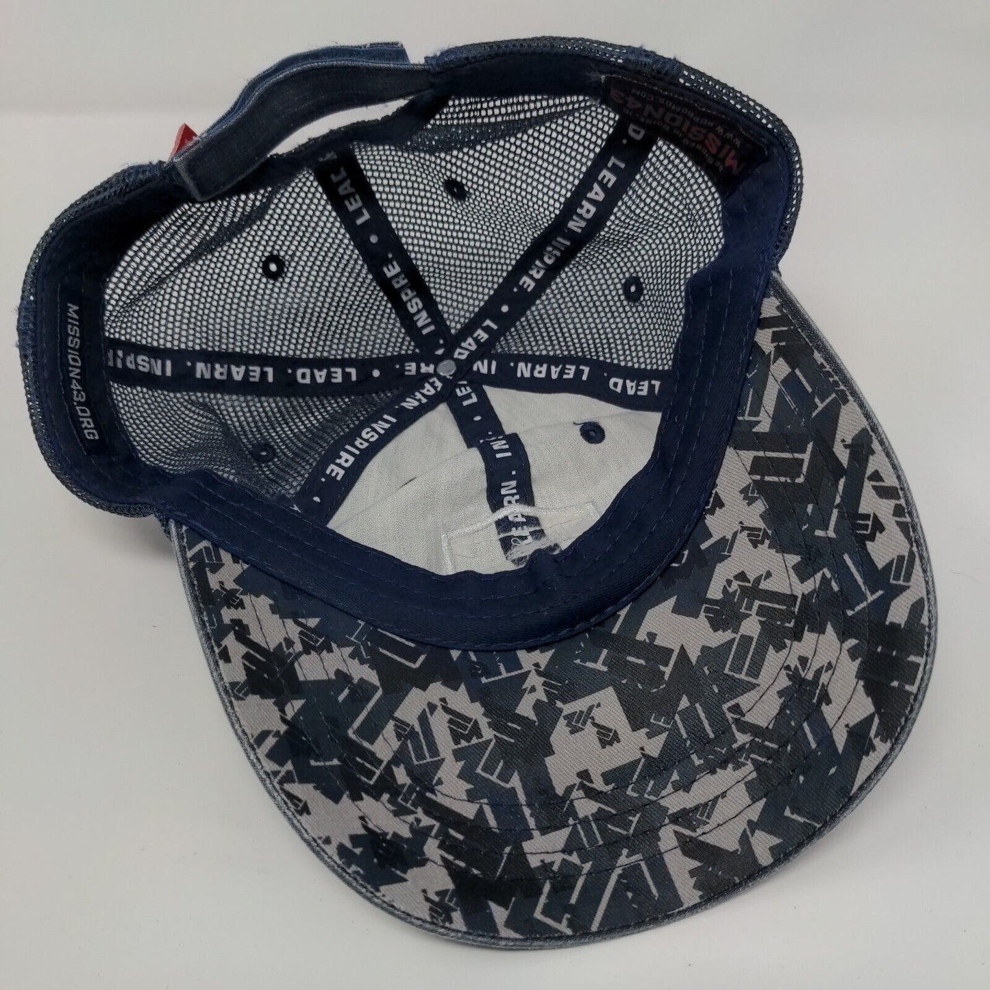 Mission43 Idaho USA Strapback Trucker Hat Blue OSFA Mesh Back 6 Panel