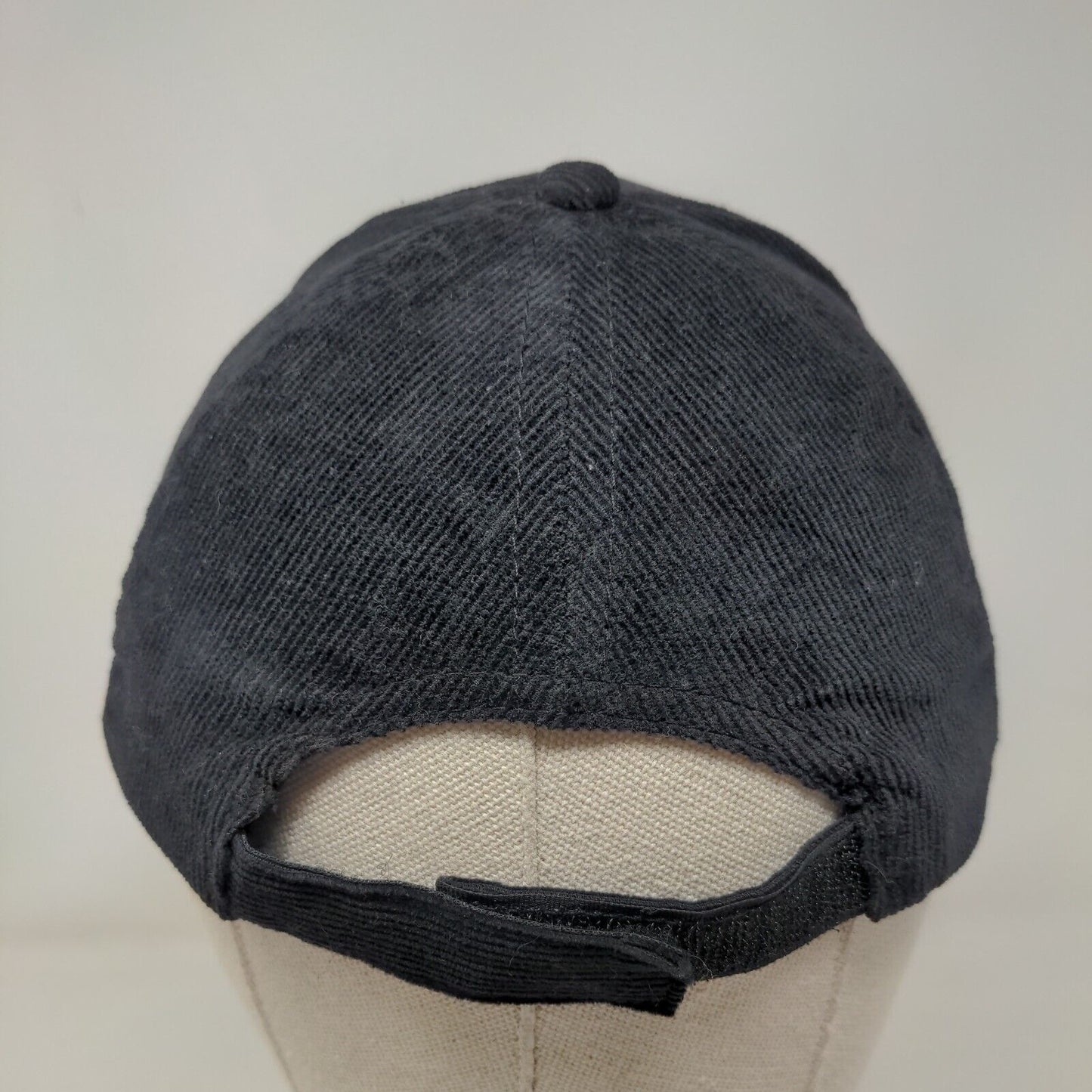 Gertex Strapback Hat Black Size 4-6x Adjustable Vented Holes 6 Panel Blank